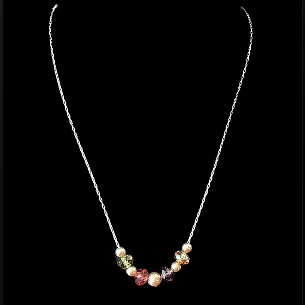 Gold Filled Gemstone Bead Necklace Semi Precious